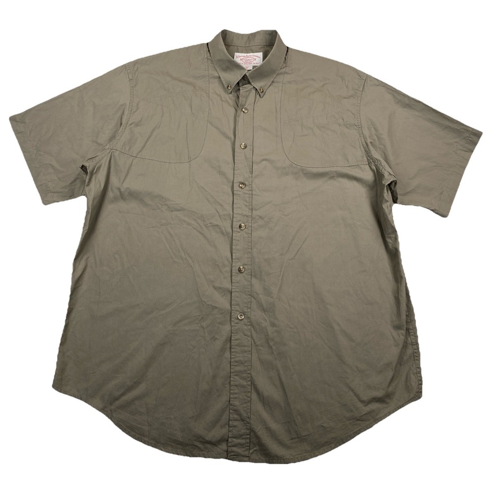C.C. Filson Shooters Short‎ Sleeve Button Up Shirt Brown Men's XL